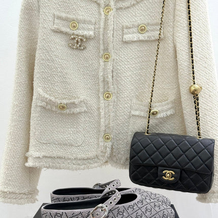 CC FLAT MULES 25SS IN GREY EMBELLISHED WITH RHINESTONES