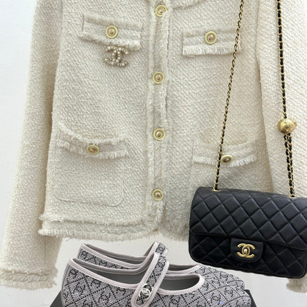 CC FLAT MARY JANE 25SS IN GREY EMBELLISHED WITH RHINESTONES