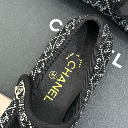 CC FLAT MARY JANE 25SS IN BLACK EMBELLISHED WITH RHINESTONES