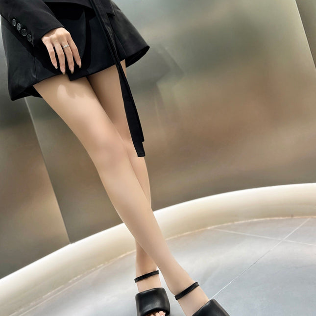 FENDI BAGUETTE HIGH-HEEL SANDALS 8 CM IN BLACK CALFSKIN