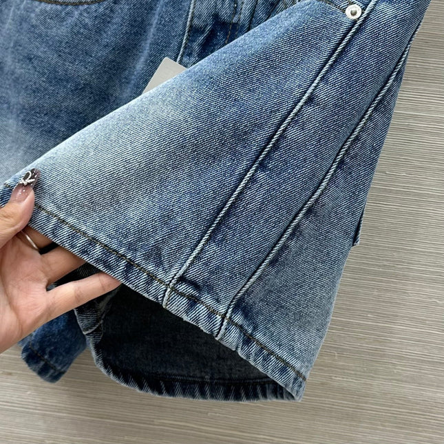 Loewe Denim Short Retro Blue Cotton