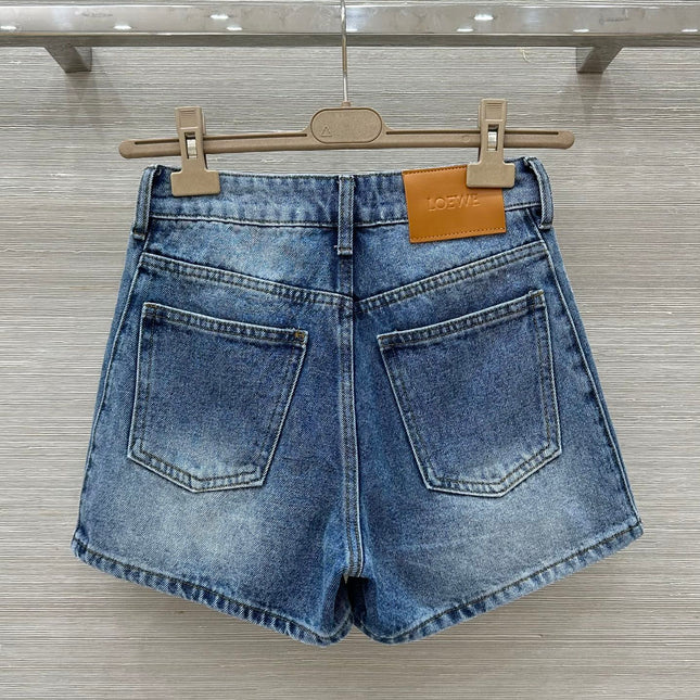 Loewe Denim Short Retro Blue Cotton