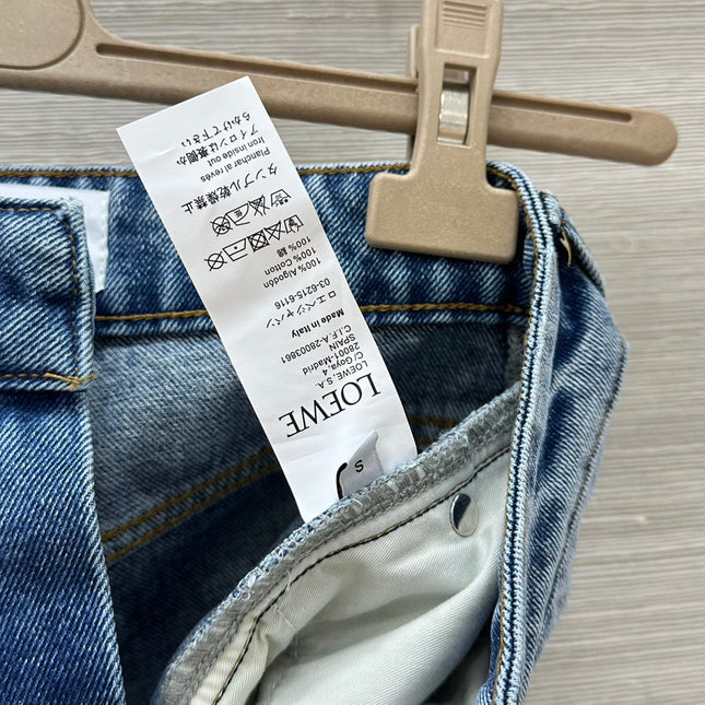 Loewe Denim Short Retro Blue Cotton