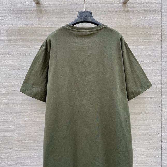 Loewe 25 Relaxed Fit T-shirt Khaki Green Cotton