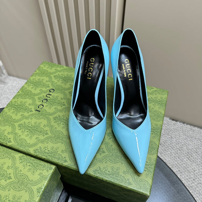 GG 105 HIGH HEEL PUMP SKY LAMBSKIN