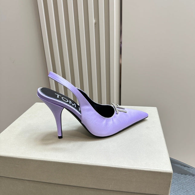 ANGELINA 10 CM SLINGBACK IN PASTEL PURPLE CALFSKIN
