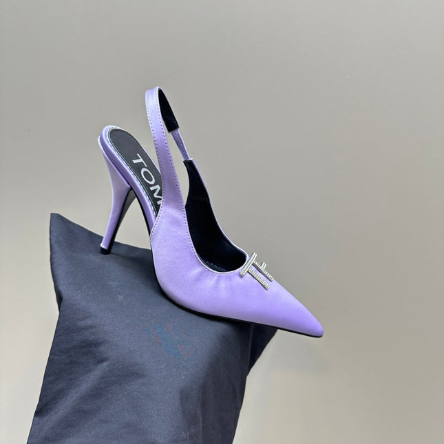 ANGELINA 10 CM SLINGBACK IN PASTEL PURPLE CALFSKIN