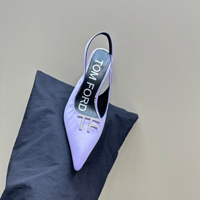ANGELINA 10 CM SLINGBACK IN PASTEL PURPLE CALFSKIN