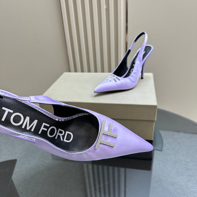 ANGELINA 10 CM SLINGBACK IN PASTEL PURPLE CALFSKIN