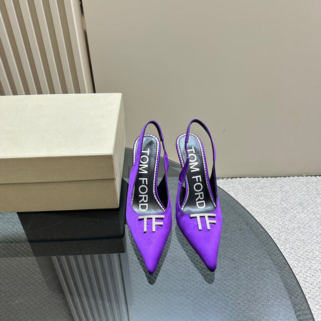 ANGELINA 10 CM SLINGBACK IN ROYAL PURPLE CALFSKIN