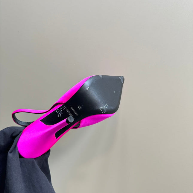 ANGELINA 10 CM SLINGBACK IN BRIGHT PINK CALFSKIN
