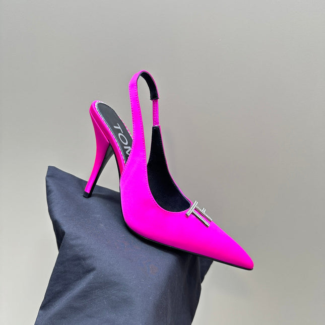 ANGELINA 10 CM SLINGBACK IN BRIGHT PINK CALFSKIN