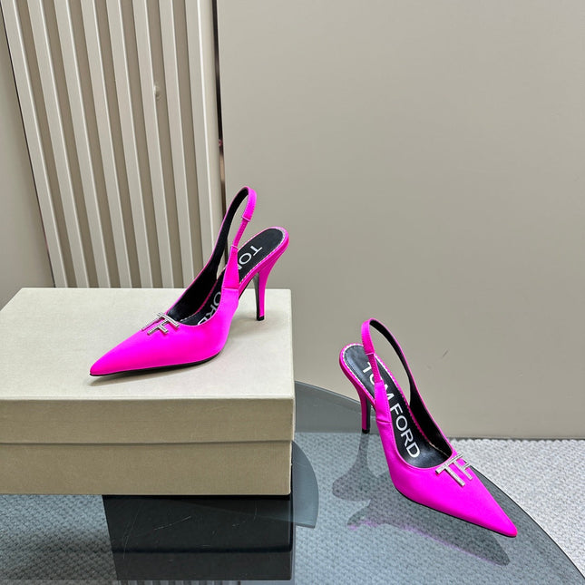 ANGELINA 10 CM SLINGBACK IN BRIGHT PINK CALFSKIN