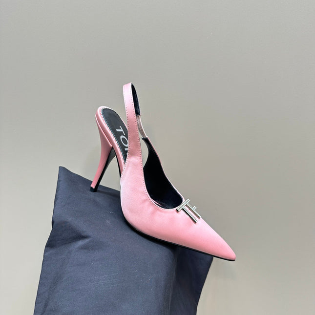 ANGELINA 10 CM SLINGBACK IN ROSE PINK CALFSKIN