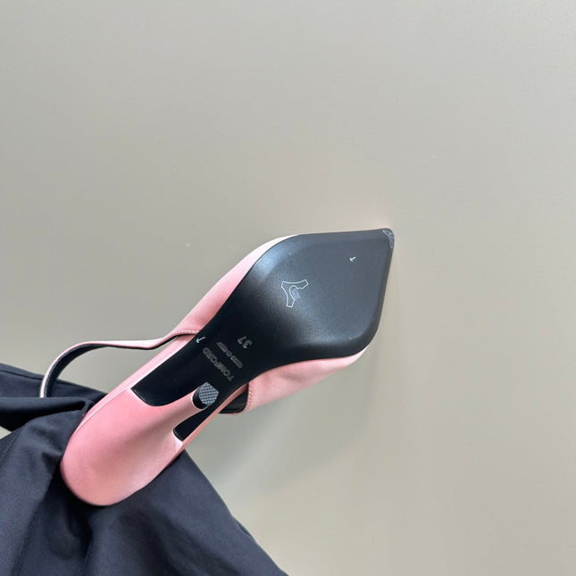 ANGELINA 10 CM SLINGBACK IN ROSE PINK CALFSKIN