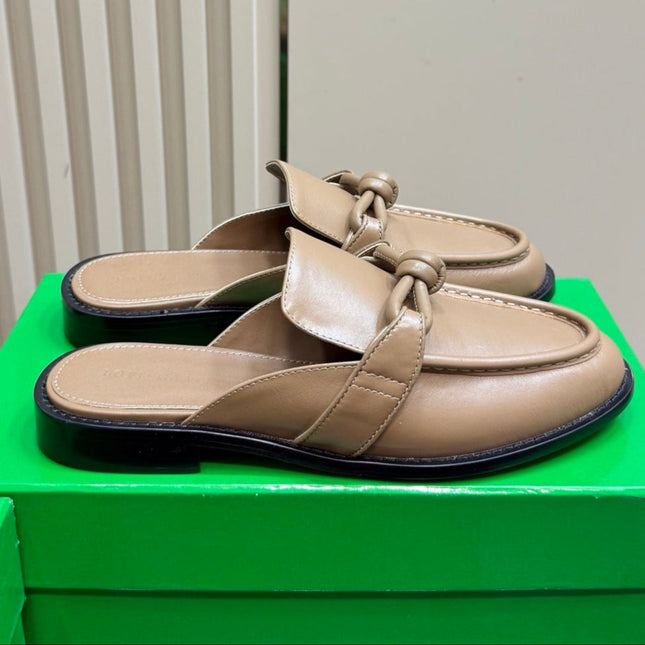 ASTAIRE MULE IN LIGHT BROWN CALFSKIN