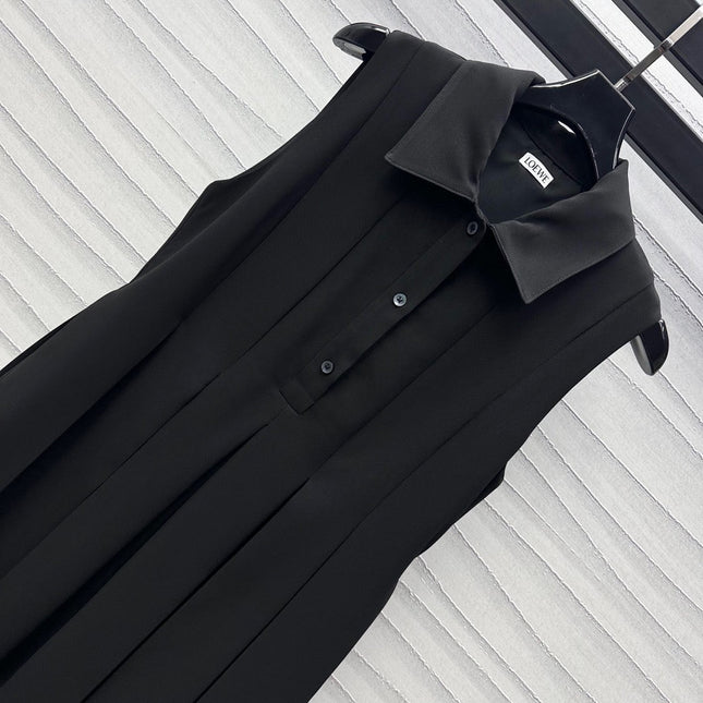 Loew Black Trapeze Dress In Stretch Viscose 224854