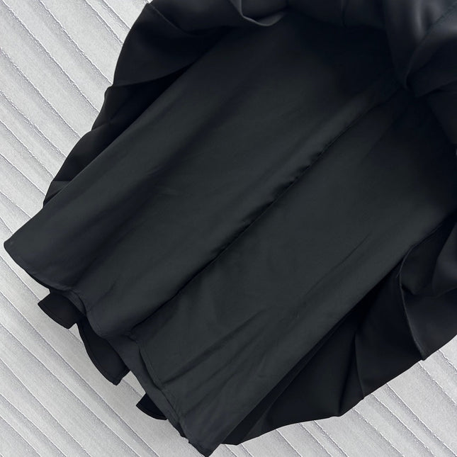 Loew Black Trapeze Dress In Stretch Viscose 224854