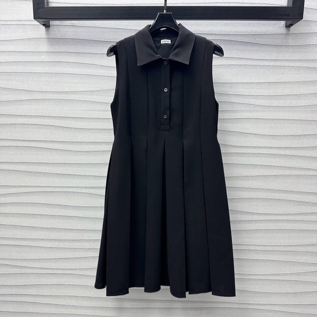 Loew Black Trapeze Dress In Stretch Viscose 224854