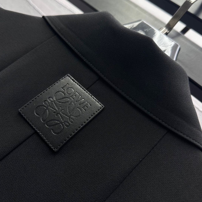 Loew Black Trapeze Dress In Stretch Viscose 224854