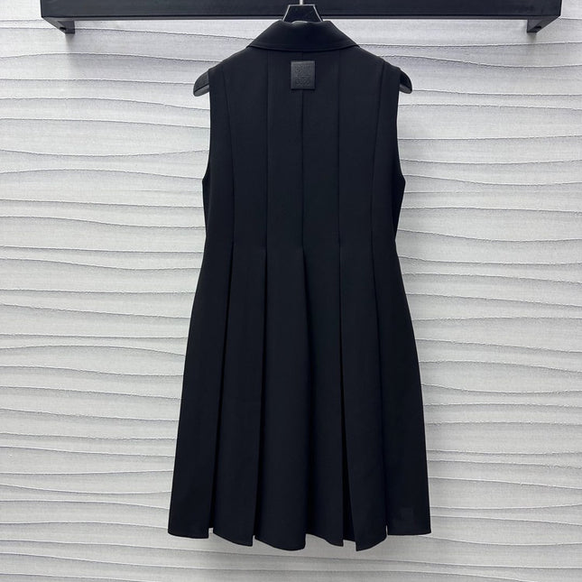 Loew Black Trapeze Dress In Stretch Viscose 224854