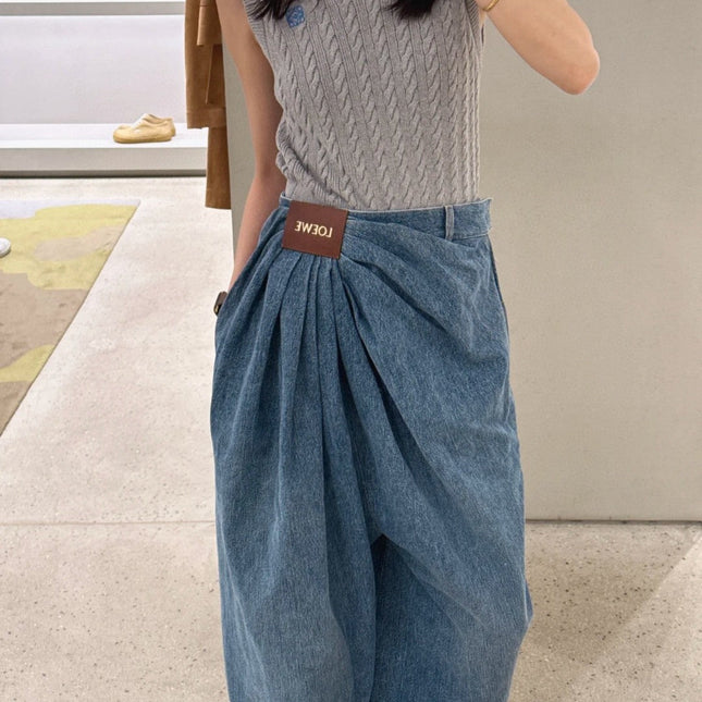 LOEWE RUCHED-WAIST JEANS 232368