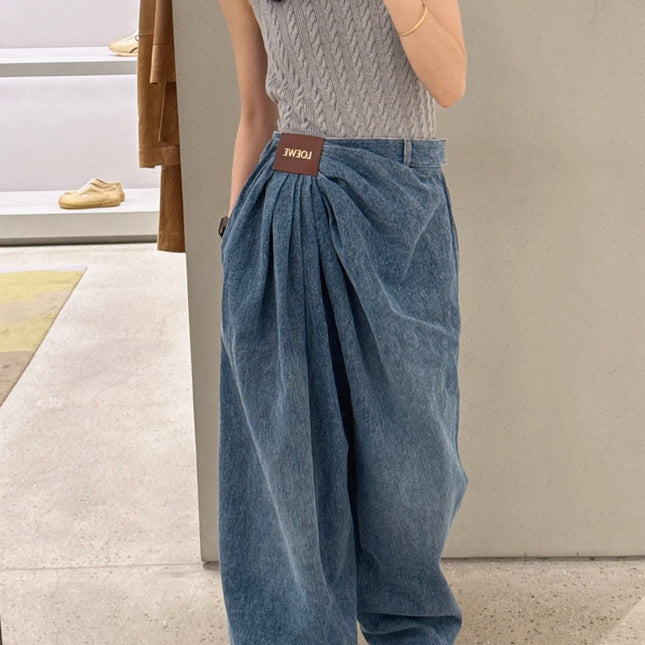 LOEWE RUCHED-WAIST JEANS 232368