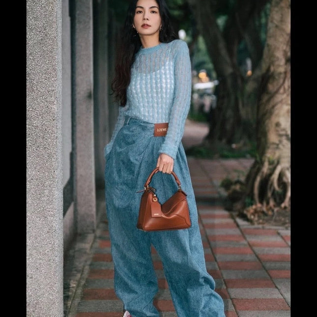 LOEWE RUCHED-WAIST JEANS 232368