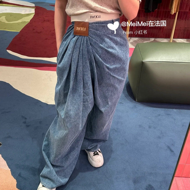 LOEWE RUCHED-WAIST JEANS 232368