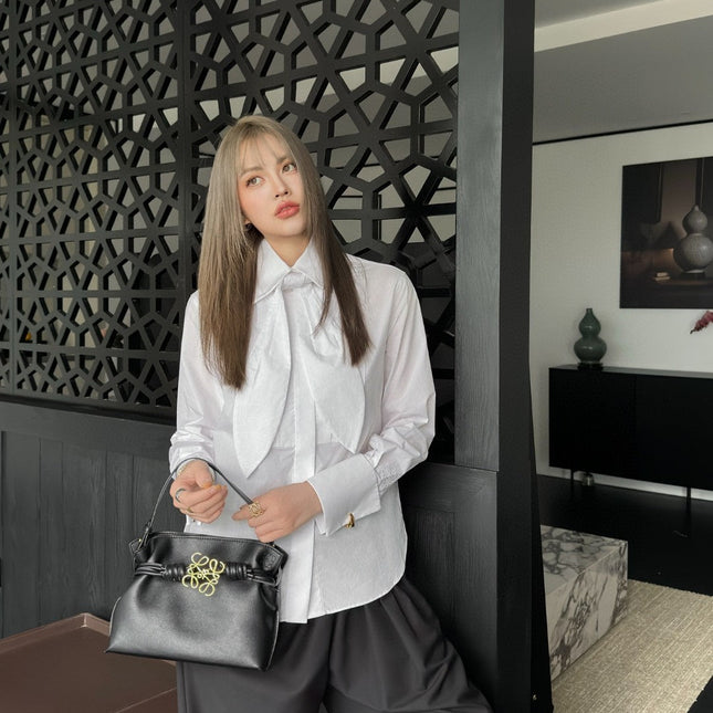 LOEWE BLACK GATHERED-WAIST PANTS