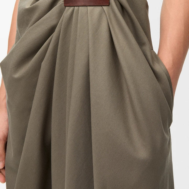 LOEWE BROWN GATHERED-WAIST PANTS