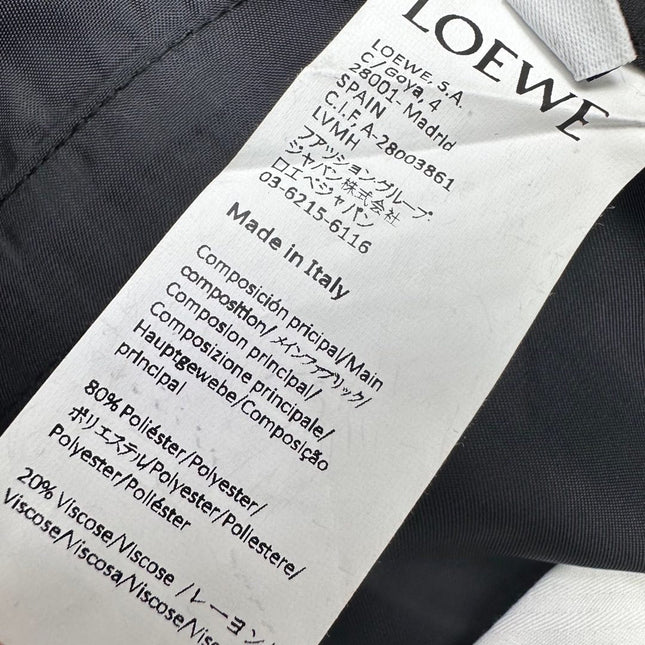 LOEWE BLACK RUCHED-WAIST SKIRT