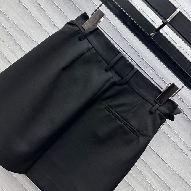 LOEWE BLACK RUCHED-WAIST SKIRT