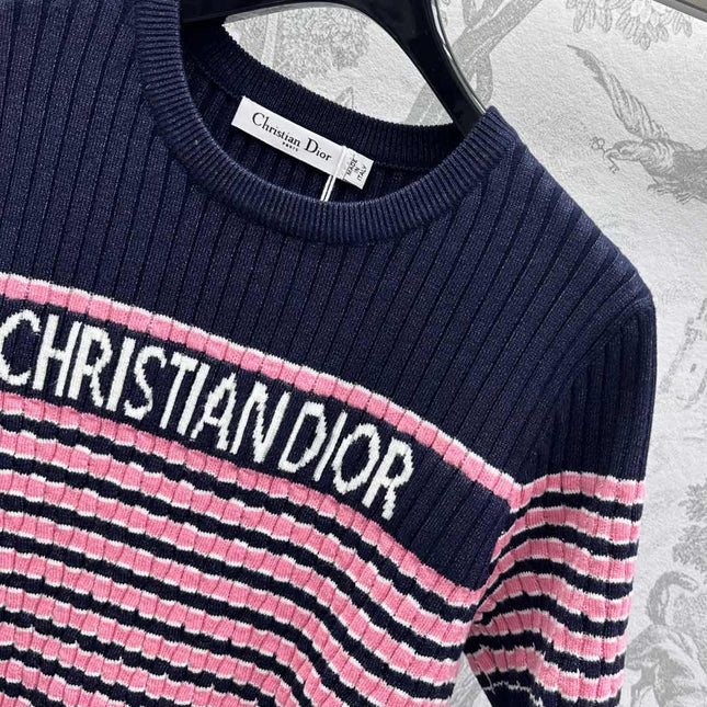 Dior 25 T-Shirt Night Blue mix Pink Linen 232264