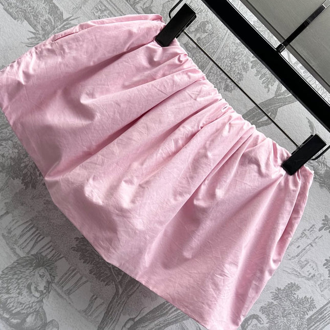 MIUMIU PLEATED DRAWSTRING MINI SKIRT 267800