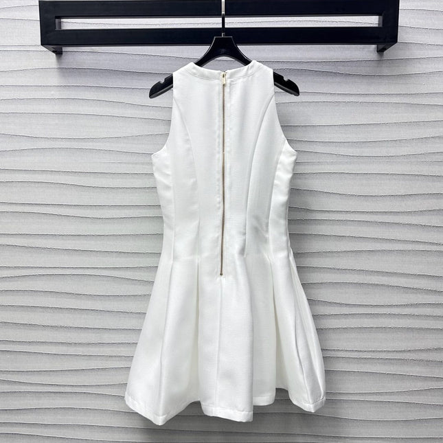MIUMIU SLEEVELESS WHITE DRESS 267834