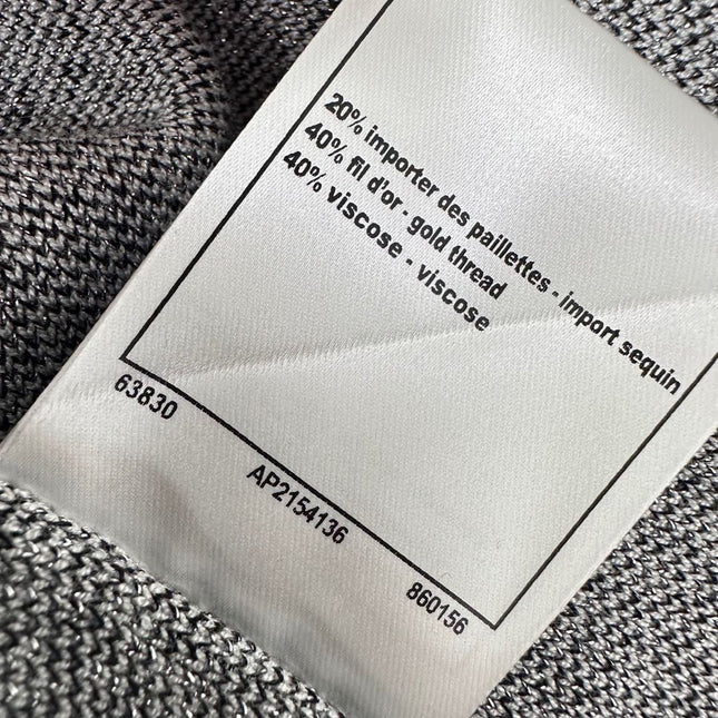 CHANEL GREY SHORT-SLEEVE TOP 263677