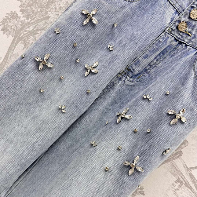 CHANEL 25S HIGH WAIST DENIM JEANS 264623