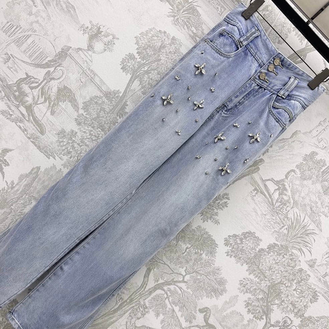 CHANEL 25S HIGH WAIST DENIM JEANS 264623