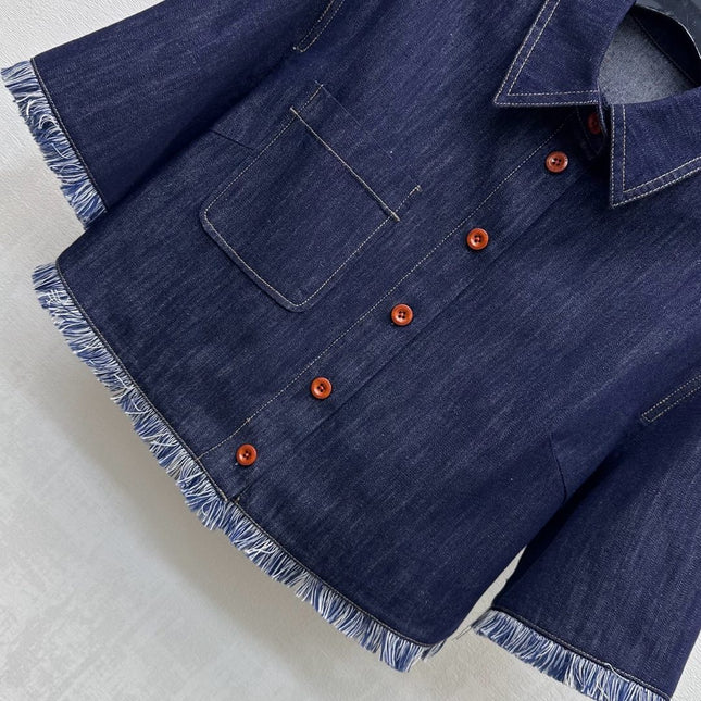 ZIMMERMAN 25S SHORT SLEEVE DENIM SHIRT 264724