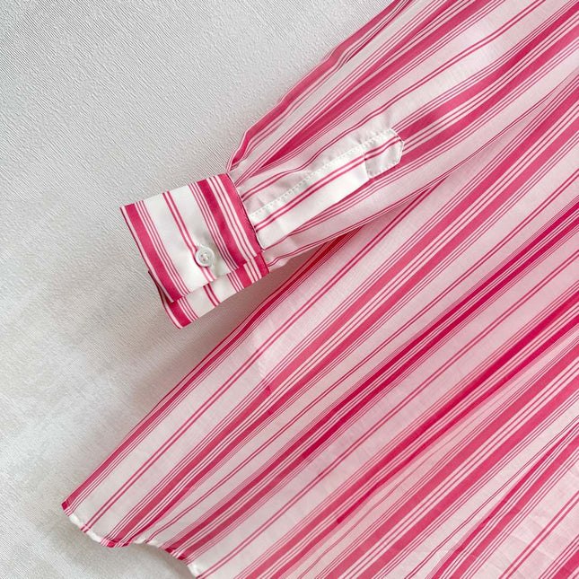 DIOR 25S STAND COLLAR STRIPED SHIRT 264617