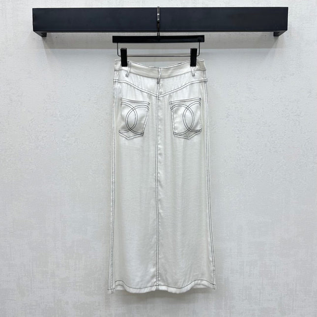 CHANEL HIGH-WAIST SKIRT WITH CUT-OUT HEM 274762