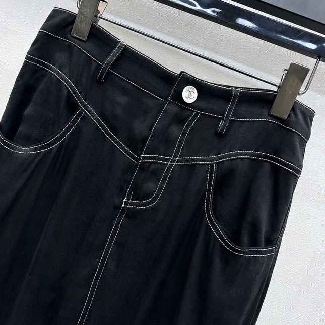 CHANEL HIGH-WAIST SKIRT WITH CUT-OUT HEM 274765