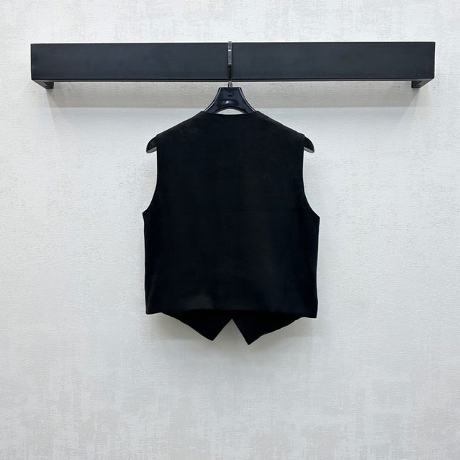 CHANEL SLEEVELESS BUTTONED BLAZER 274755