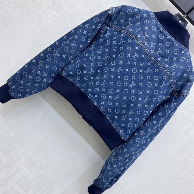 LV DENIM JACKET WITH LOGO PRINT 274801