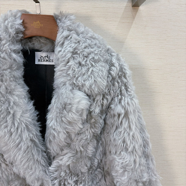 HERMES 25S LONG FUR COAT 233