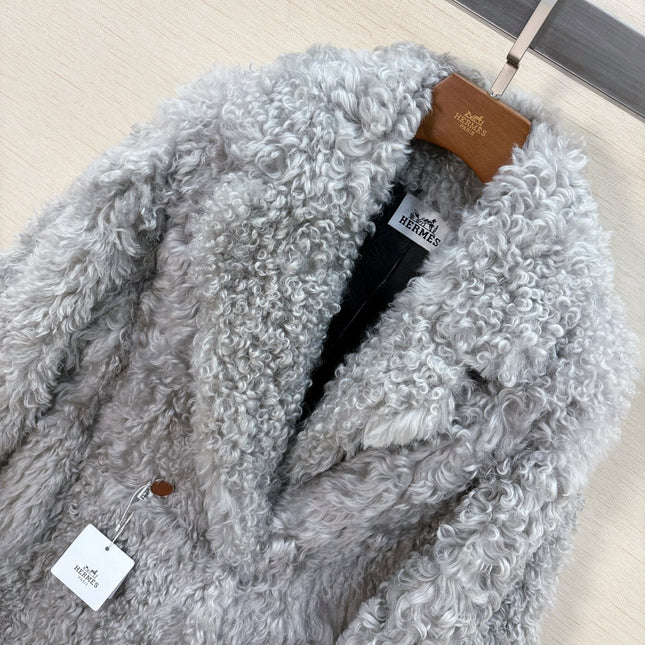 HERMES 25S LONG FUR COAT 233