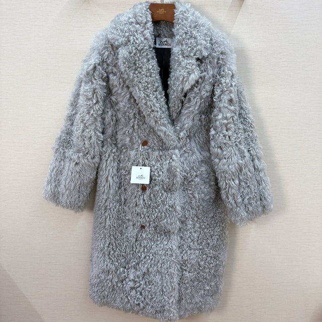 HERMES 25S LONG FUR COAT 233