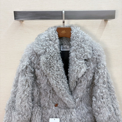 HERMES 25S LONG FUR COAT 233