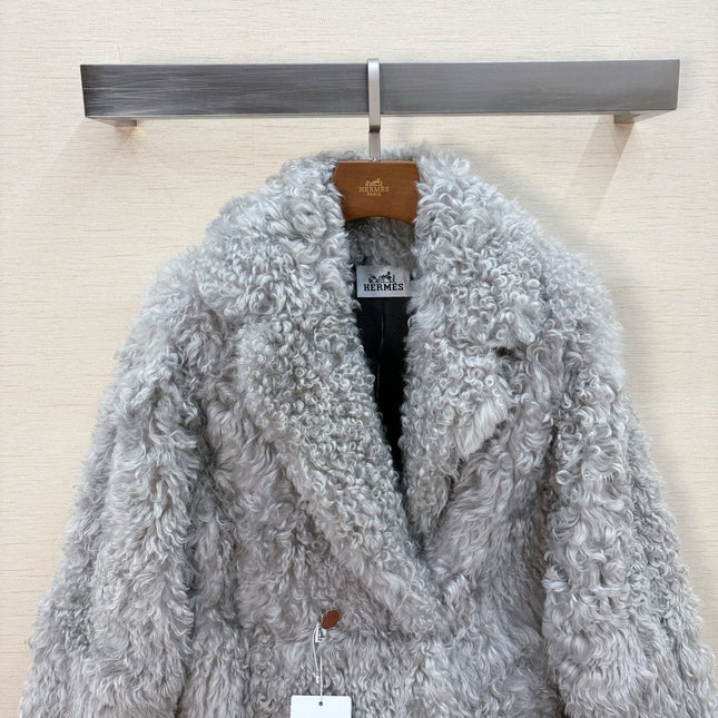 HERMES 25S LONG FUR COAT 233
